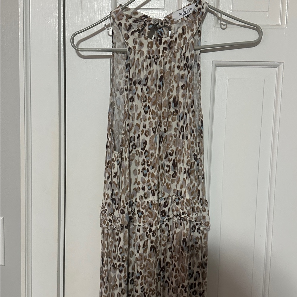 Carly Jean Los Angeles leopard print maxi dress size large